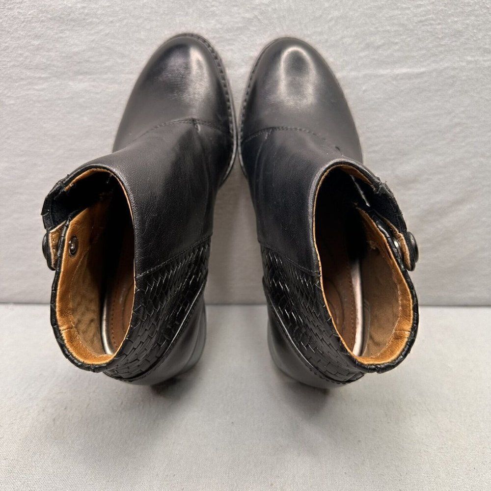 Ariat Spat Womens Size 6 (B) Ankle Boots Black Leather Pull On Snap Closure - Picture 6 of 8